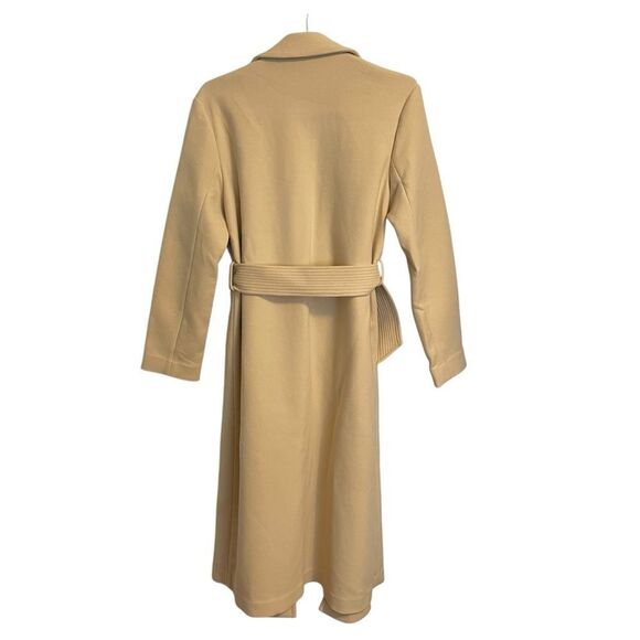 Equipment Alyssandra Long Line Knit Trench Coat in Biscuit Size Small - Picture 6 of 8